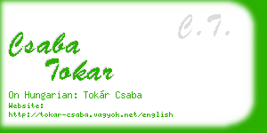 csaba tokar business card
